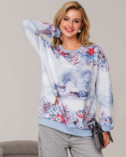 Удлиненный свитшот с принтом SNK002 - Sahar art lab фото 14