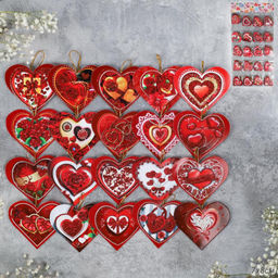 Открытка набор 160 штук Сердце / DE-123 /уп 25/ - ГалеонТрейд фото 4