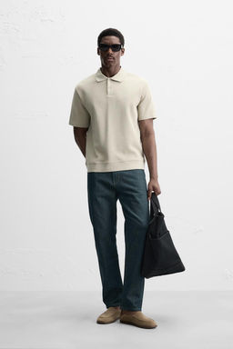 INTERLOCK TEXTURED POLO SHIRT - Zara фото 9