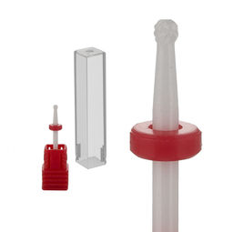 Nail Art Фреза керамическая шаровидная, красный  фото 3