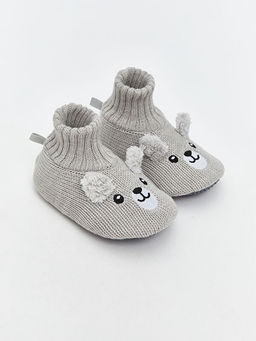 Nak??l? Erkek Bebek ?orapl? Ev Ayakkab?s?