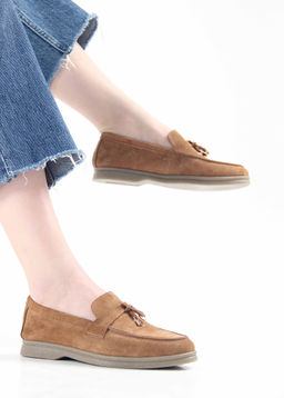 Лоферы туфли 170.2614be. светло- коричневый замша