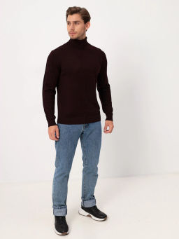 Джемпер мужской GREG G123-DA491 бордо/черный  фото 5