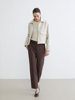 Beli Kemerli Kad?n Cigarette Pantolon