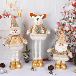 Цена за 1 шт. Новогоднее украшение Снеговик на телескопических ножках 55/74 см / RE2022 /уп 36/ - ГалеонТрейд фото 4