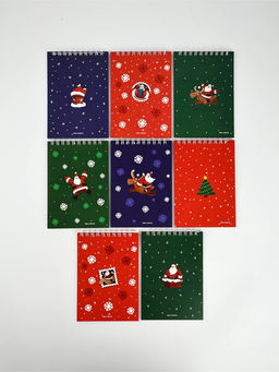 Подарочный набор новогодний, 8 ручек, 8 открыток, 8 блокнотов МИКС