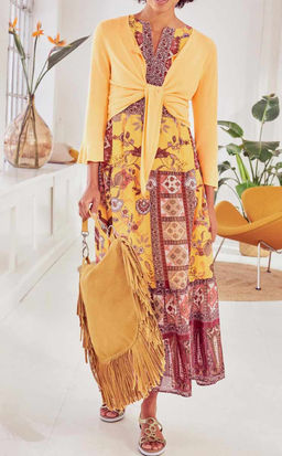 Платье, желто-коричневое - Linea tesini фото 3