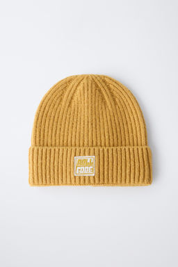 KNIT BEANIE WITH LABEL - Zara фото 4