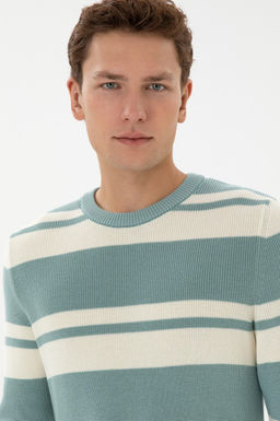 Erkek Regular Fit Bisiklet Yaka Mint Kazak - U.s. polo assn фото 2