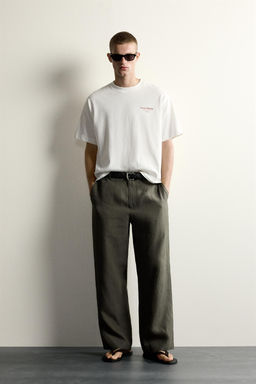 CAMISETA RELAXED FIT ESTAMPADOS CONTRASTE / Crudo