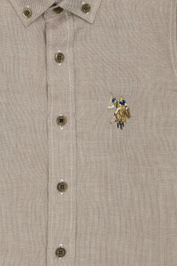 U. S. Polo Assn Базовая рубашка кокосового цвета с длинными рукавами для мальчика - U.s. polo assn фото 8