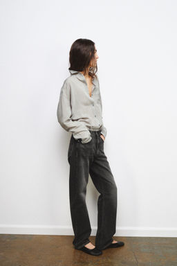 ZW COLLECTION STRIPED FLOWING SHIRT - Zara фото 6