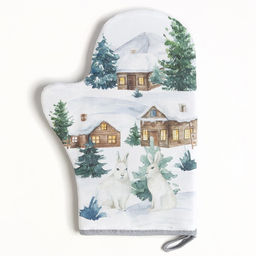 Варежка-прихватка Forest animals 20х27см,саржа, 100% х/л, ватин 250г/м2 - Этель фото 3