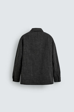 BLAZER RELAXED FIT ESTRUCTURA WAFFLE / Negro - Zara фото 8
