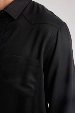 Рубашка стандартного кроя с длинным рукавом - Defacto фото 8