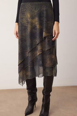 Bordo F?rf?rl? Soyut Desenli Orme Etek TWOAW26ET00084 - Trendyolmilla фото 7