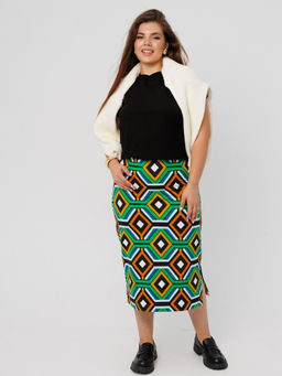 Юбка женская Ю-17 (футер с лайкрой) Бордовая клетка