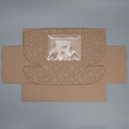 Цена за 5 шт. Коробка сборная с окном Звезды, бурый ,27х10х21 см - Дарите счастье фото 5