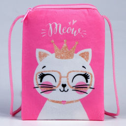 Сумка детская плюшевая «Кошечка принцесса» плоская