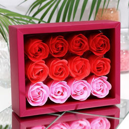 Мыльные розы, красные оттенки, набор 12 шт. - SB BEAUTY фото 2
