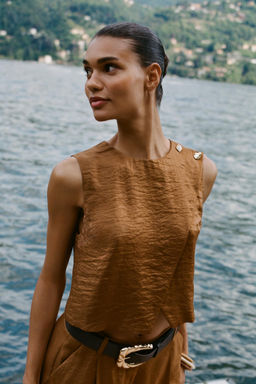 SATIN CROSSOVER TOP - Zara фото 5