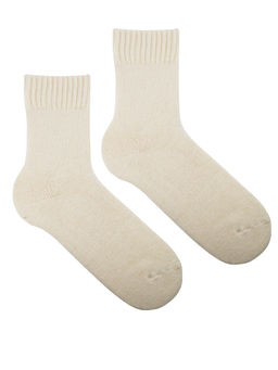 Носки р.35-40 Шерстяные Пух Кремовые - Krumpy фото 4