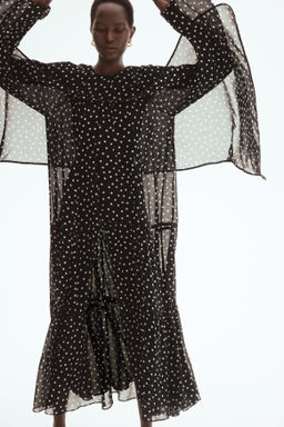 Vestido escalonado con capa decorativa - H&m фото 4