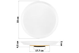 Блюдо сервировочное 33*33*3 см Айсберг на крутящейся дерев. подставке - Elan gallery фото 24