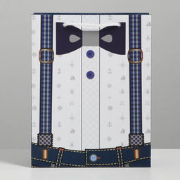 Цена за 2 шт. Пакет подарочный ламинированный, упаковка, «Деловой мужчина», MS 18 х 23 х 8 см