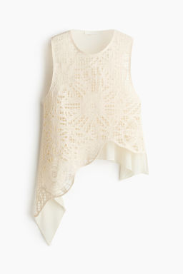 Top asim?trico efecto crochet