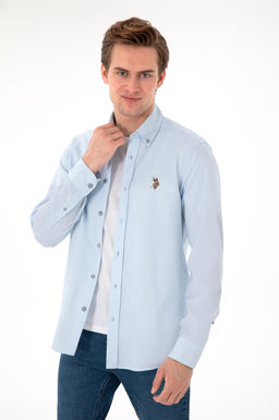 Erkek A__k Mavi Uzun Kollu Basic G_mlek Sepette S_rpriz _ndirim - U.s. polo assn фото 3