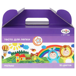 Тесто для лепки Гамма "Малыш" 18цв. по 60гр. (071123_181080)