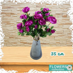 Розы сиреневые,букет 6 веточек, декоративные цветы 35см