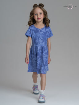 Платье Лето зайцы варенка синий - Sovalina фото 23