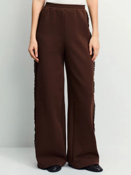 Широкие брюки из хлопка с кружевом / Zarina