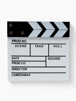 Кинохлопушка режиссёра, белая, 20×20 см