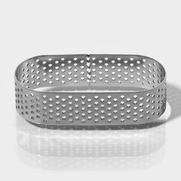 Форма для выпечки Доляна «Овал», 3.5×8×2 см, перфорированная, серебристая