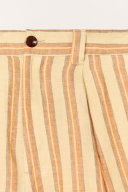 LIMITED EDITION STRIPED LINEN BERMUDA SHORTS - Zara фото 7