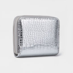 Кошелёк на молнии, цвет серебряный - Simaland фото 2