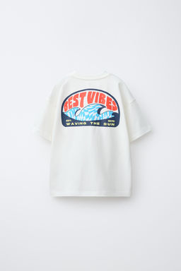 CAMISETA ESTAMPADO BEST VIBES / Blanco