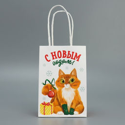Пакет крафтовый С Новым годом, 15 10 6 см - Дарите счастье фото 4