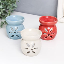 Аромалампа для эфирных масел Цветок, керамика, 7.7?6.7?6.7 см, МИКС