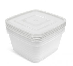 Набор контейнеров для прод."Унико" квадр. 1,4 л 4шт. (СВЧ) арт.С218