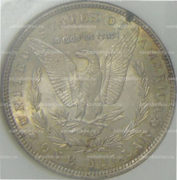 1 доллар 1886 года США Доллар Моргана (в слабе NGC MS 63)