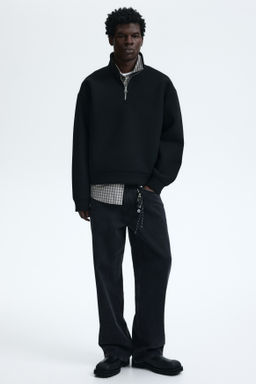 Sudadera efecto neopreno con cremallera Loose Fit - H&m фото 2