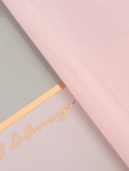 Цена за 20 шт. Пленка для цветов, "Полоса с окном", розовая, 57х57±2 см