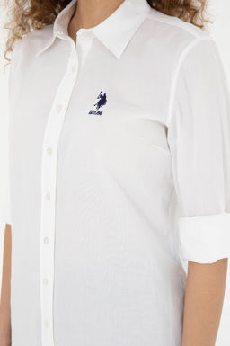 Женщина белая длинная рубашка. Основная рубашка скидка в корзине - U.s. polo assn фото 7