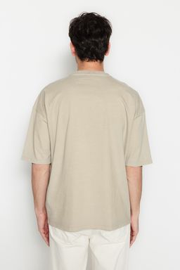 TRENDYOL MAN Premium Antrasit Oversize/Genis Kesim Soluk Efektli %100 Pamuklu T-Shirt TMNSS23TS00153 - Trendyolmilla фото 14