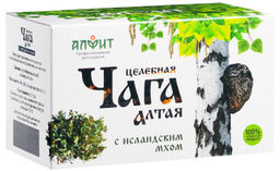 Чайный напиток целебная ЧАГА Алтая с ИСЛАНДСКИМ МХОМ Алфит 7805