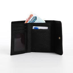 Кошелёк на кнопке, цвет чёрный - Simaland фото 5